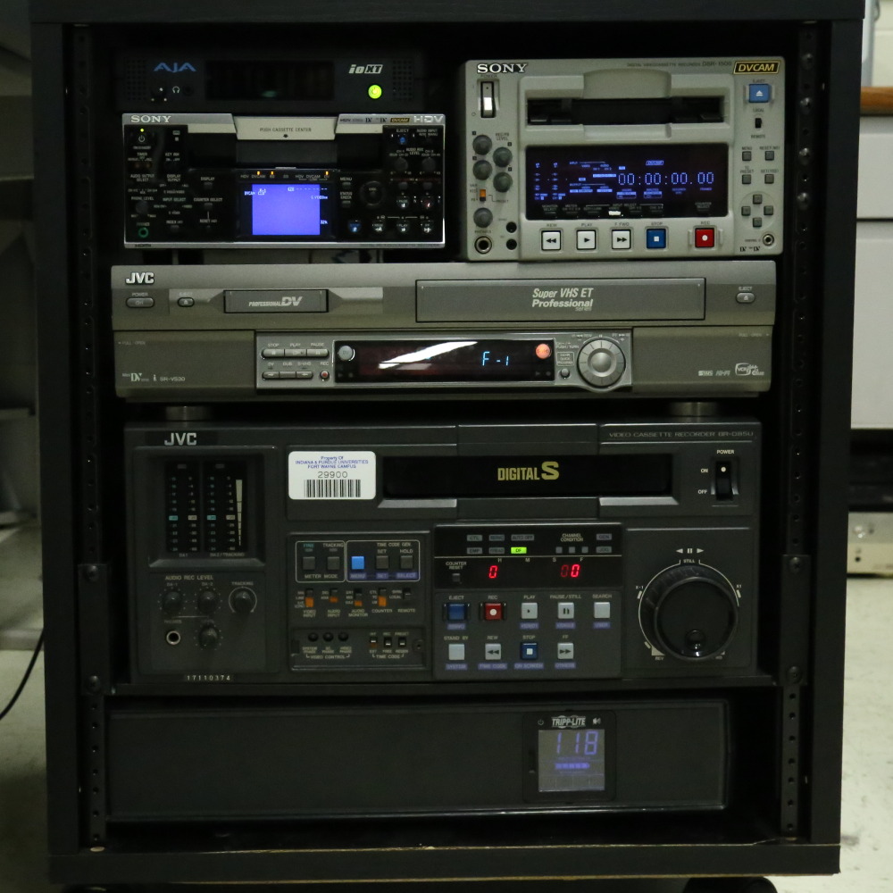 A small rack of digitization eqipment.